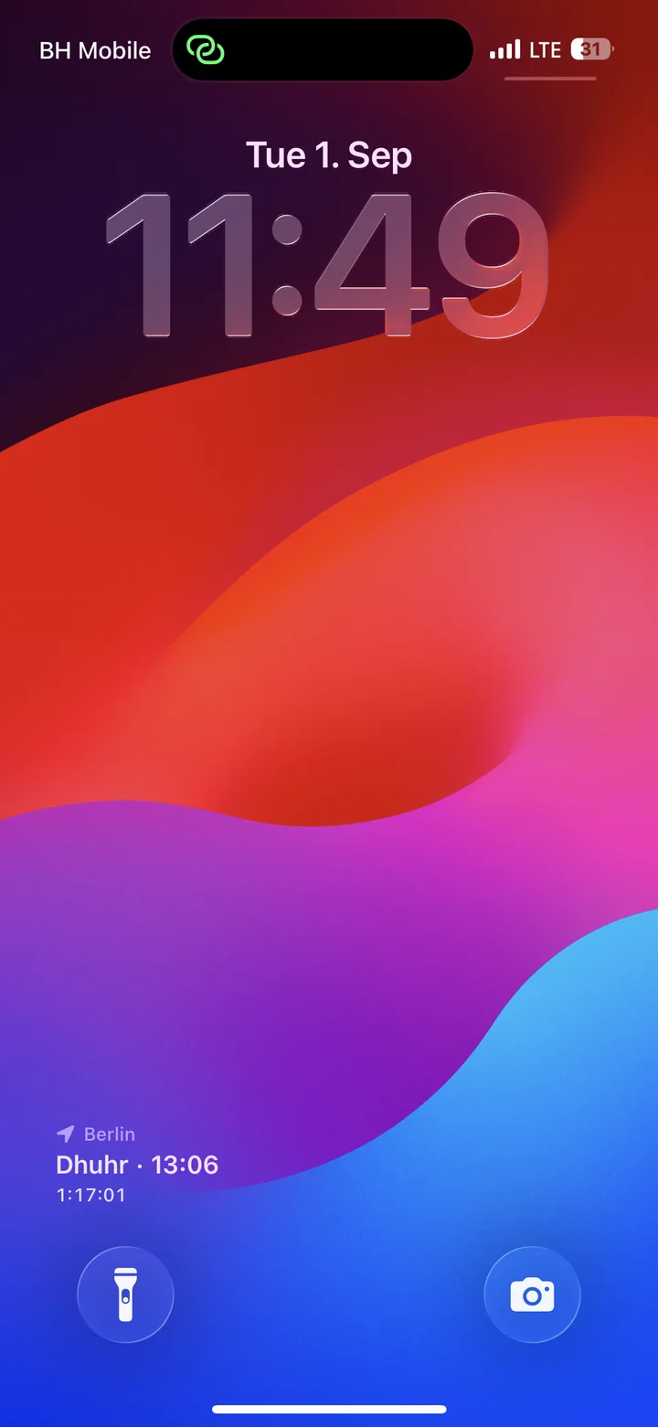Lock-screen widget