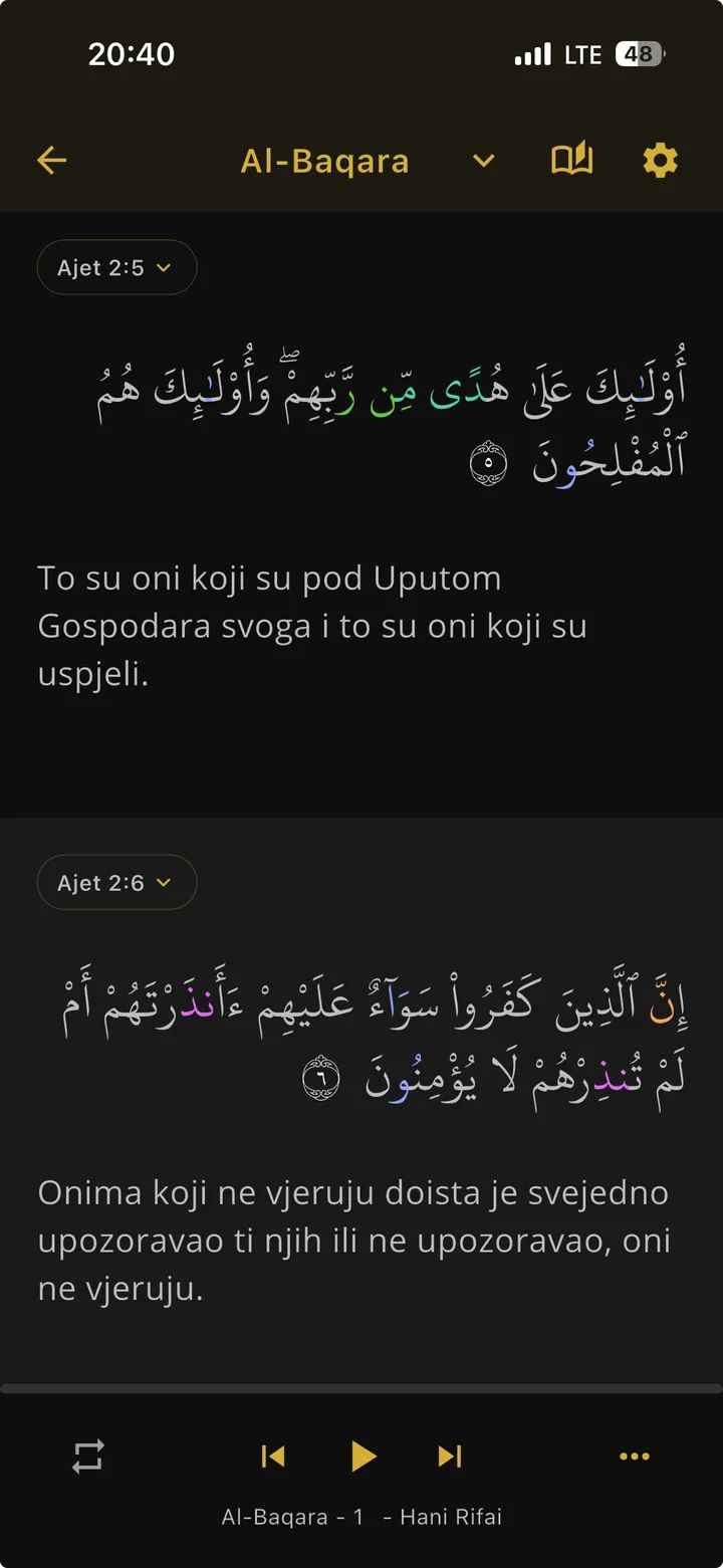 Ajet-po-ajet čitanje s bojama tedžvida